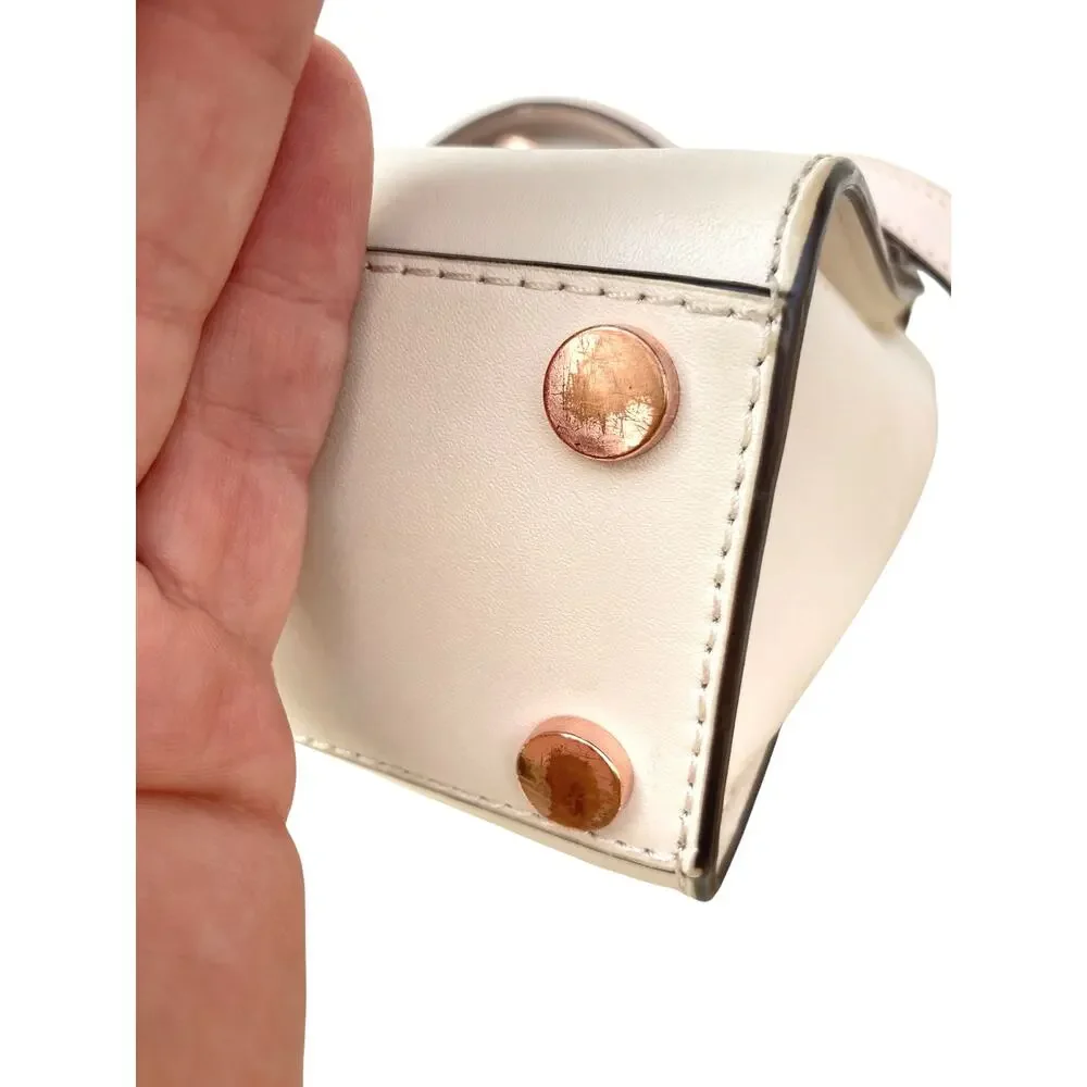 Michael Kors Y2K Mini Blush Cream Leather 2010 Revival Top Handle Crossbody Bag